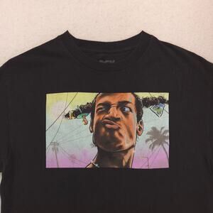 DGK Casual Short Sleeve Graphic Crew Neck Shirt Mens Size Medium M Black